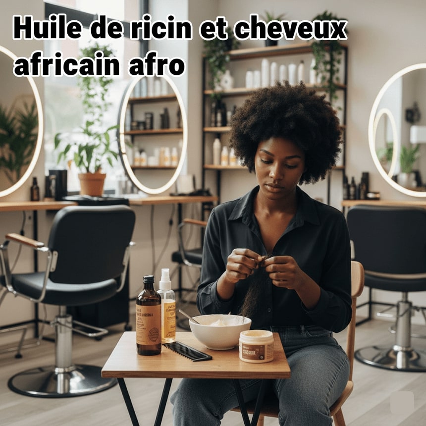 Huile de ricin pour cheveux afro